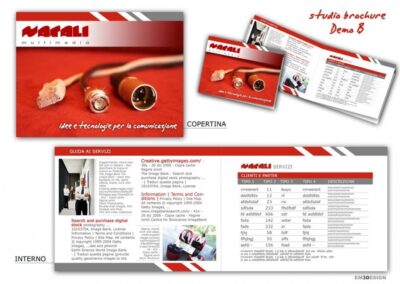 Studio Brochure (pieghevole) con varianti stilistiche per immagine aziendale