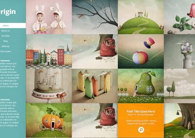 Tema WordPress a pieno schermo con griglia adattativa