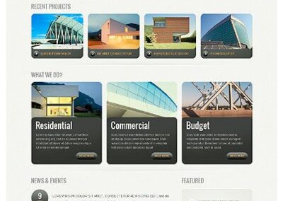 Come appare su Desktop questo sito web di Architettura