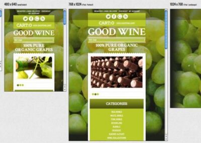 E questo è il layout su Smartphone e Tablet