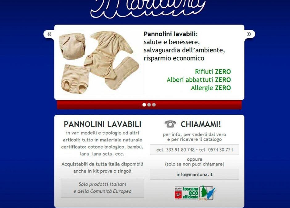 Un piccolo sito web…con i pannolini, ecologici e lavabili