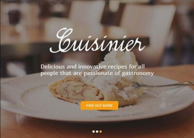 Sito internet per pasticceria, caffè o ristorante