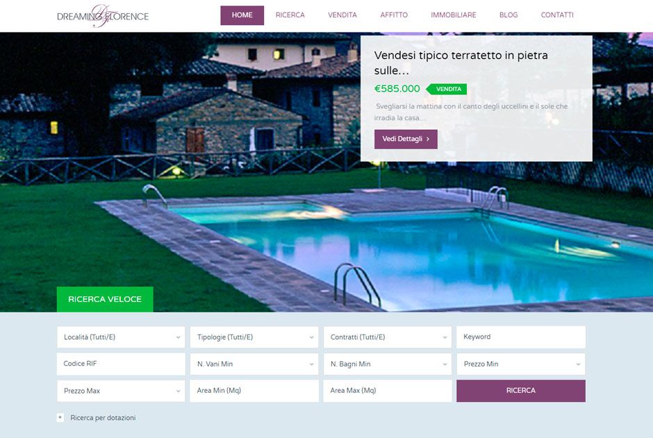 Sito Web Agenzia Immobiliare WordPress con motore di ricerca avanzato Sito Web Agenzia Immobiliare WordPress con motore di ricerca avanzato