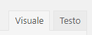 Linguetta per passare da editor visuale a editor codice in WordPress