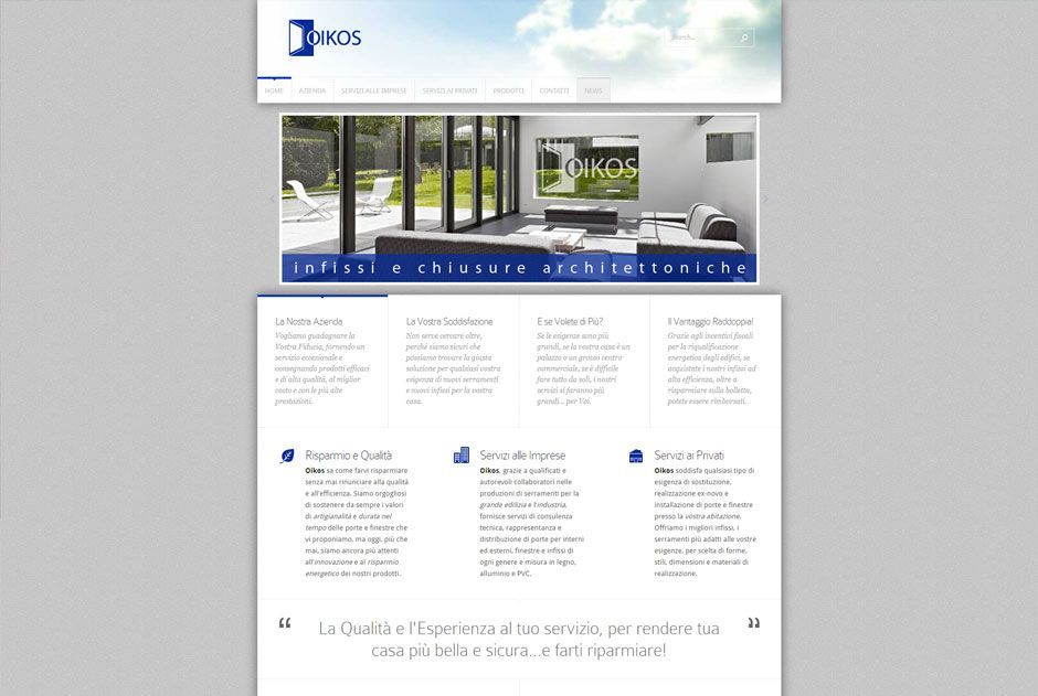 Infissi e serramenti esclusivi come il sito web aziendale Infissi e serramenti esclusivi come il sito web aziendale