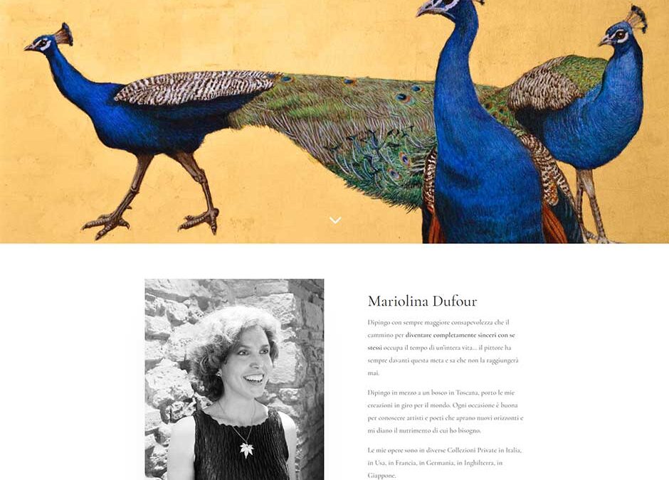 Sito d’Artista, in tema Art Gallery